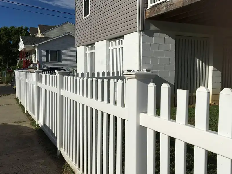 Vinyl privacy fence installation by Fencing By Excellence near Freehold, Monmouth County NJ