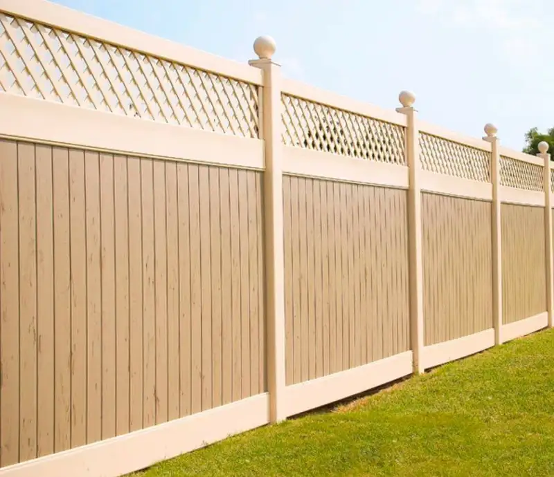 Vinyl fence combination styles by Fencing By Excellence near Freehold, Monmouth County NJ